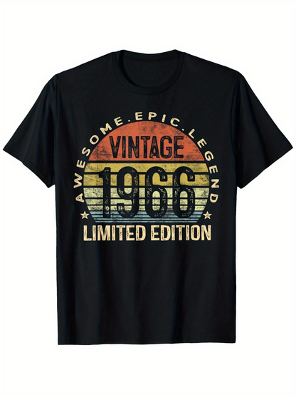 Men's Graphic T-Shirt Awesome Epic Legend Vintage 1966 Limited Edition Sun Graphic T Shirt