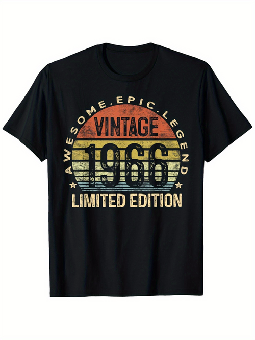 Men's Graphic T-Shirt Awesome Epic Legend Vintage 1966 Limited Edition Sun Graphic T Shirt