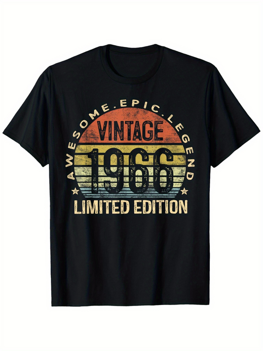 Men's Graphic T-Shirt Awesome Epic Legend Vintage 1966 Limited Edition Sun Graphic T Shirt