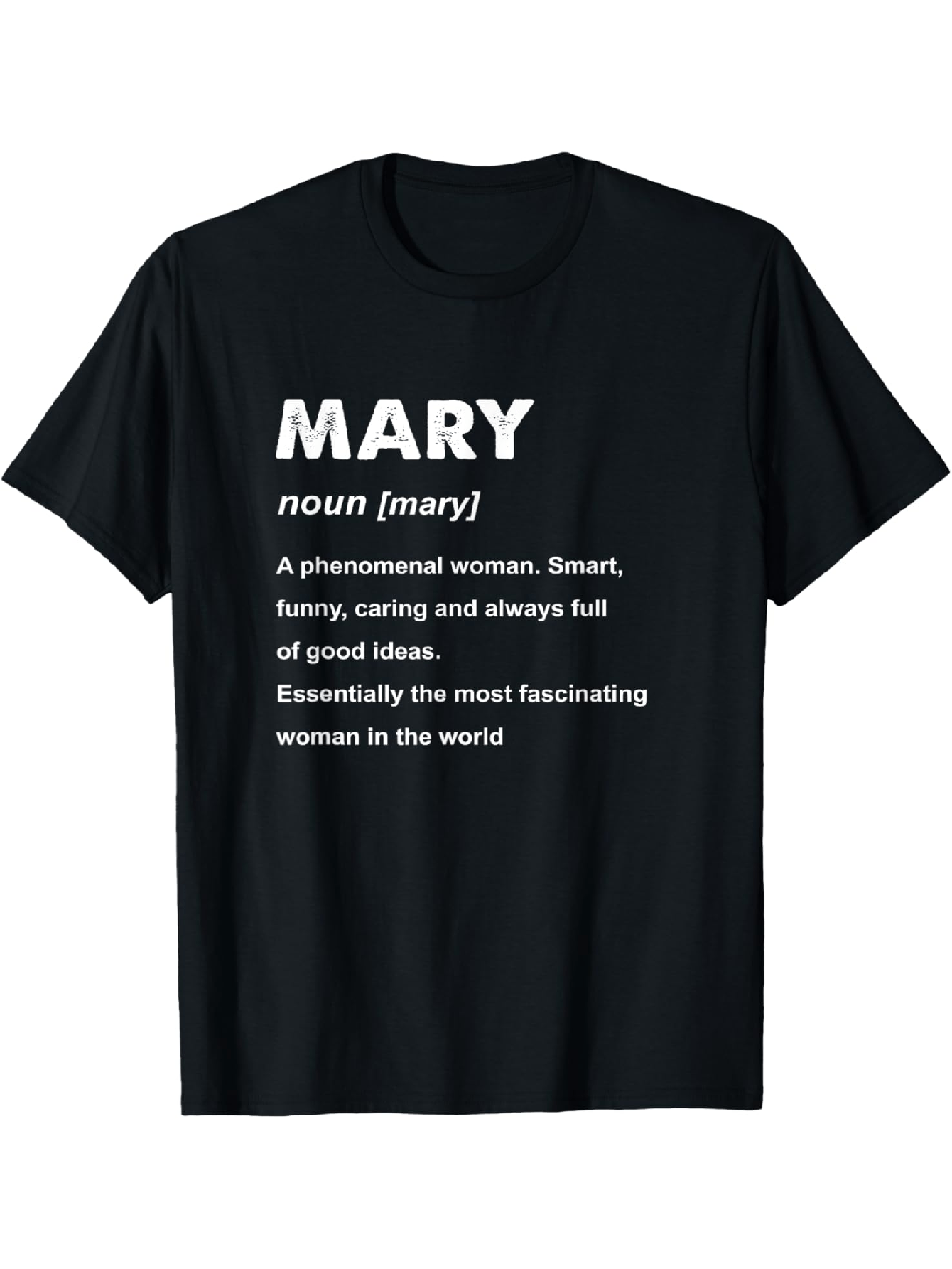 Men's Graphic T-Shirt Mary Definition Typography With White Bold Letters Shirt
