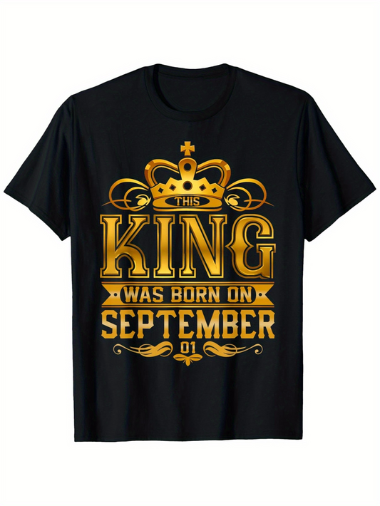 Men's Graphic T-Shirt Golden Crown Emblem With Vintage Ornate Flourishes King