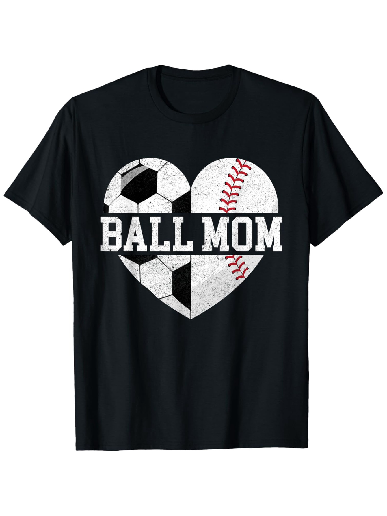 Men's Graphic T-Shirt Ball Mom Heart With Classic Sports Ball Motifs Shirt