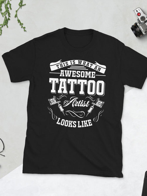 Men's Graphic T-Shirt This Is What An Awesome Tattoo Artist Looks Like With Vintage Machines