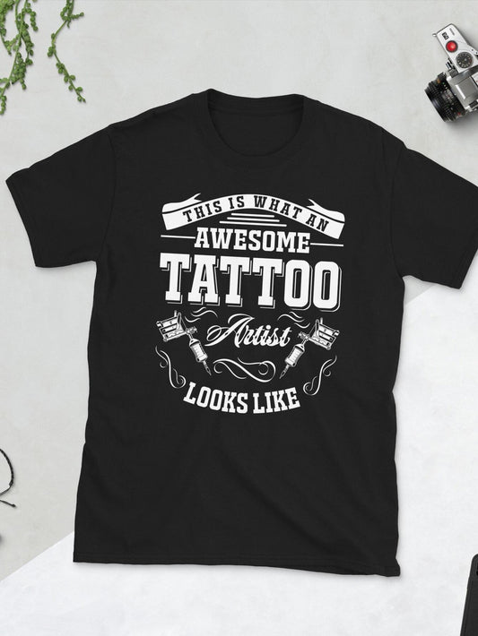 Men's Graphic T-Shirt This Is What An Awesome Tattoo Artist Looks Like With Vintage Machines