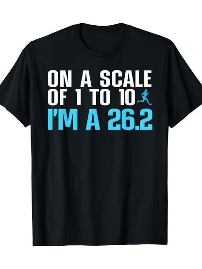 Men's Graphic T-Shirt On A Scale Of One To Ten Marathon Runner Athletic T Shirt