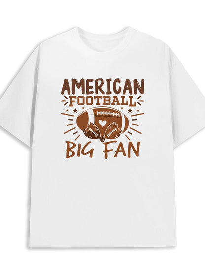 Men's Graphic T-Shirt American Football Big Fan Graphic With Stars And Decorative Football Design