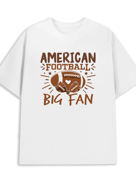 Men's Graphic T-Shirt American Football Big Fan Graphic With Stars And Decorative Football Design