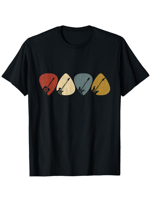 Men's Graphic T-Shirt Retro Colored Surfboards With Faded Grunge Accents Under Summer Sun Surfboard