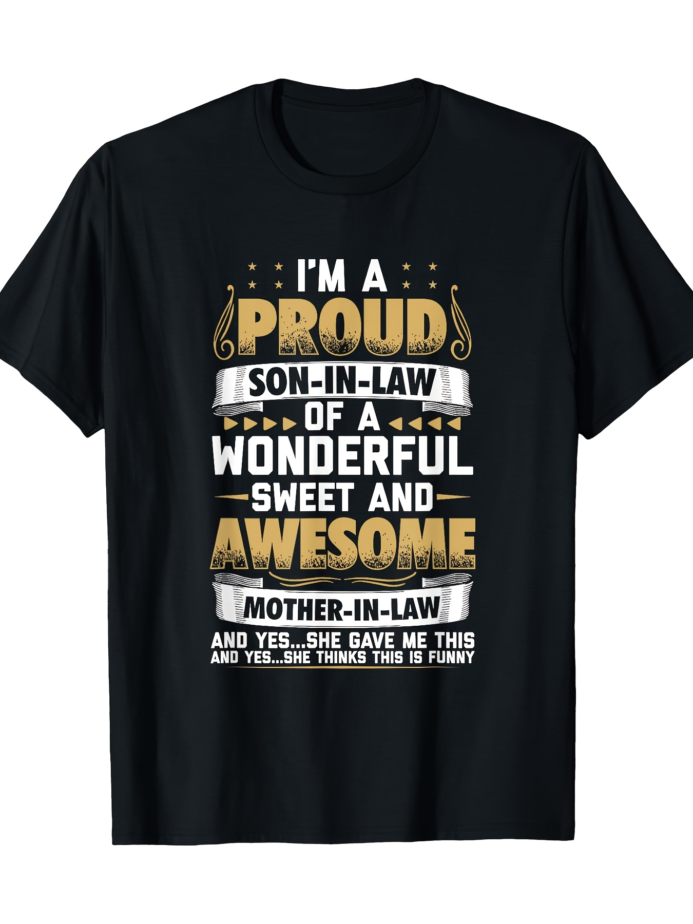 Men's Graphic T-Shirt Im A Proud Soninlaw With Awesome Motherinlaw Text Tshirt