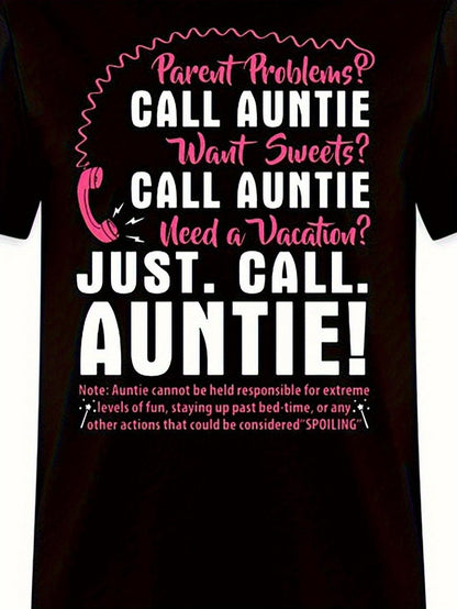 Men's Graphic T-Shirt Call Auntie For Sweets Vacations And Spoiling Family Auntie
