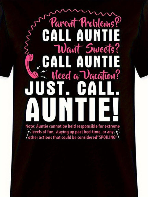 Men's Graphic T-Shirt Call Auntie For Sweets Vacations And Spoiling Family Auntie
