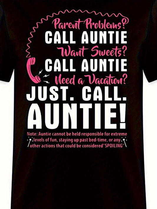 Men's Graphic T-Shirt Call Auntie For Sweets Vacations And Spoiling Family Auntie