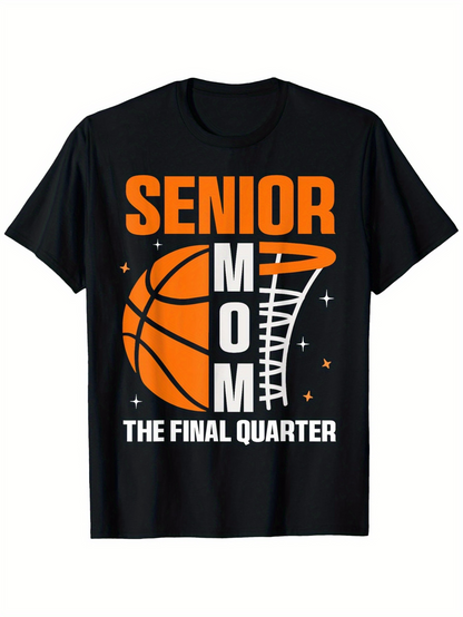 Men's Graphic T-Shirt Senior Mom Basketball With The Final Quarter Theme