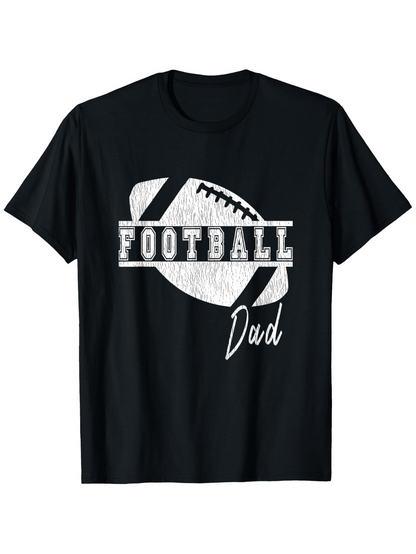 Men's Graphic T-Shirt Football Dad Textured Print With Classic Laces Design And Handwritten Element Football