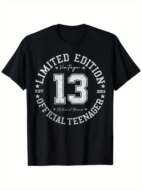 Men's Graphic T-Shirt Limited Edition Official Teenager Vintage Number Design Shirt