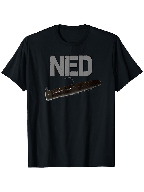 Men's Graphic T-Shirt NED With Detailed Submarine Illustration Under Bold Text