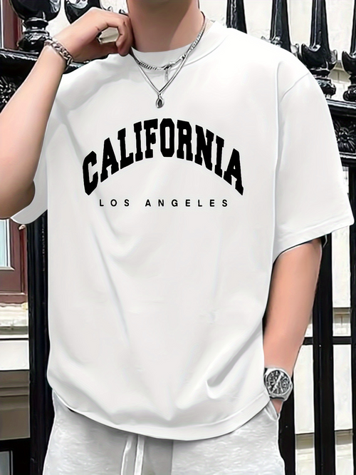 Men's Graphic T-Shirt California Dreamy City Vibes With Bold Block Letters T Shirt