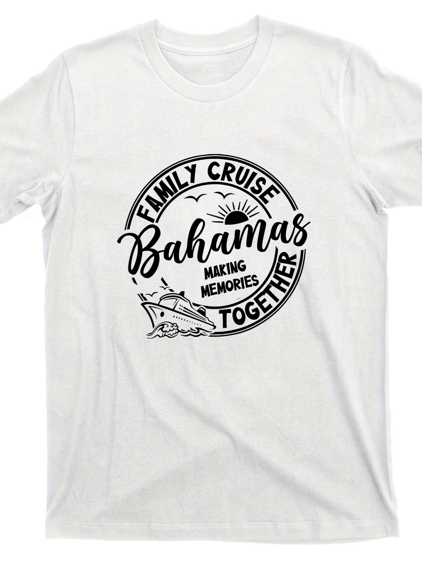 Men's Graphic T-Shirt Family Cruise Bahamas Making Memories Together Under Sunny Skies Featuring Cruise Ship