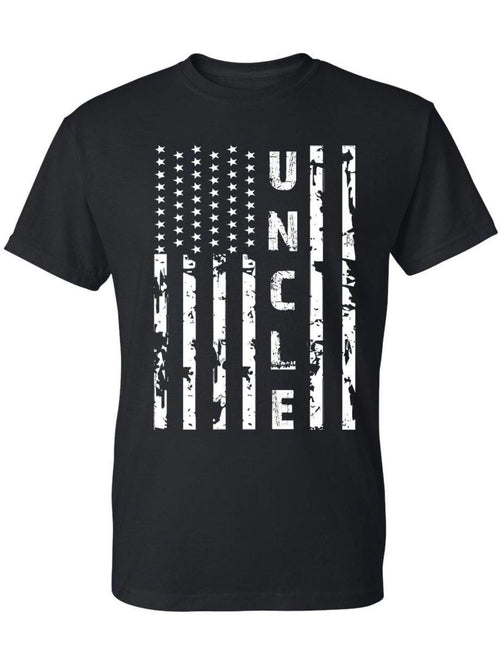 Men's Graphic T-Shirt Uncle Distressed Vertical Stripes With Stars American Flag
