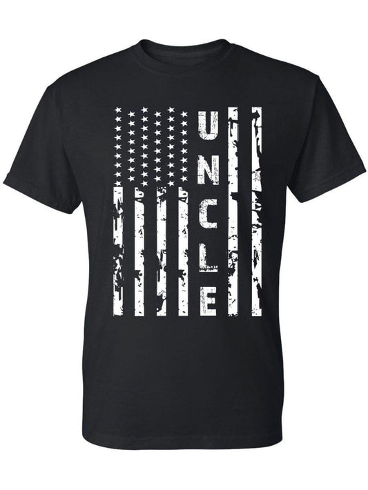 Men's Graphic T-Shirt Uncle Distressed Vertical Stripes With Stars American Flag