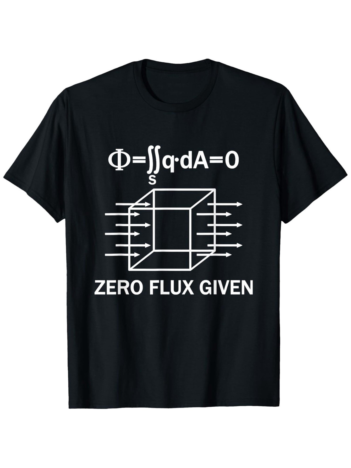 Men's Graphic T-Shirt Zero Flux Given With Mathematical Equation And Vector Grid Cube