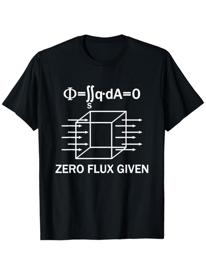 Men's Graphic T-Shirt Zero Flux Given With Mathematical Equation And Vector Grid Cube