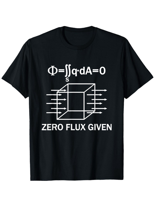 Men's Graphic T-Shirt Zero Flux Given With Mathematical Equation And Vector Grid Cube