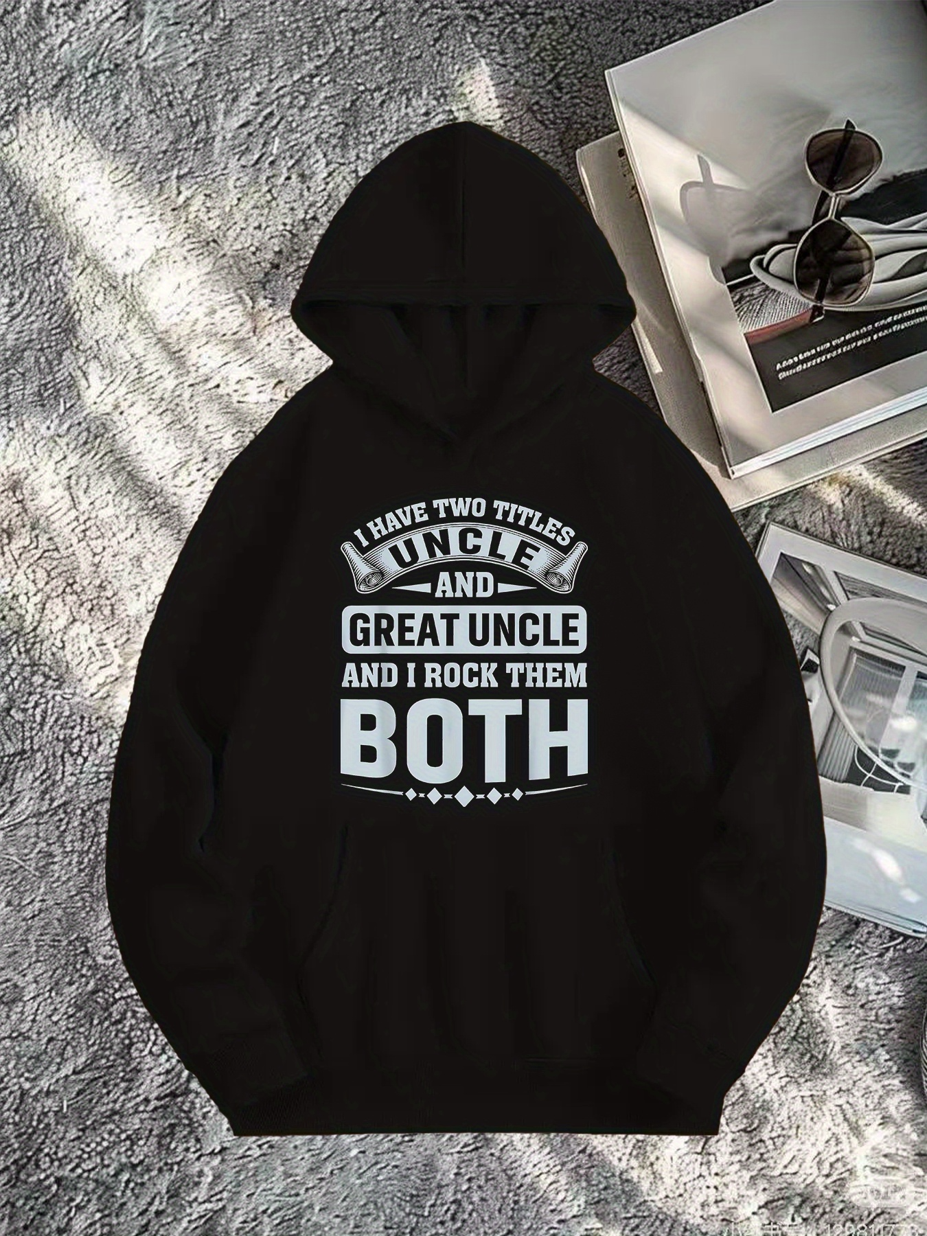 Men's Graphic Hoodie I Have Two Titles Rock Them Both Statement Hoodie