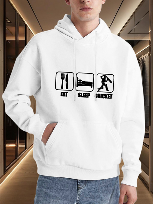 Men's Graphic Hoodie Eat Sleep Playing With Dynamic Energy Hockey