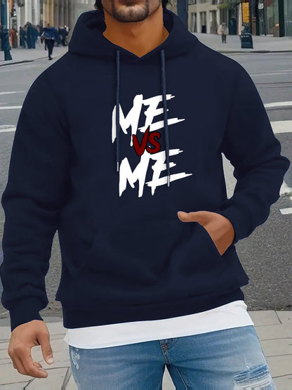 Men's Graphic Hoodie Bold Street Art With Energetic Brush Strokes And Motivational Text Hoodie