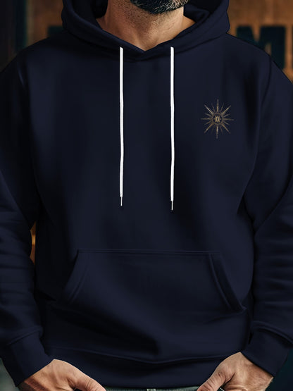 Men's Graphic Hoodie Radiant Light Rays Shining Elegantly On Midnight Sky Star