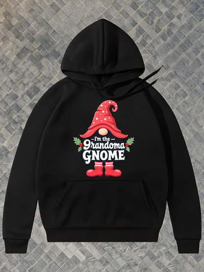 Men's Graphic Hoodie Im The Grandma Gnome With Red Pointed Hat And White Beard Gnome