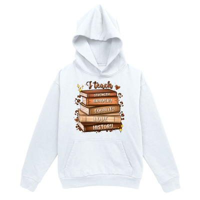 Men's Graphic Hoodie I Teach Stacked Books With Whimsical Hearts Surrounding The Cozy Hooded Sweatshirt