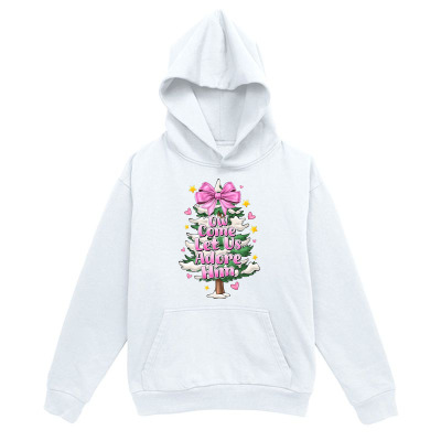 Men's Graphic Hoodie Pink Bow With Colorful Baubles On Festive Christmas Tree