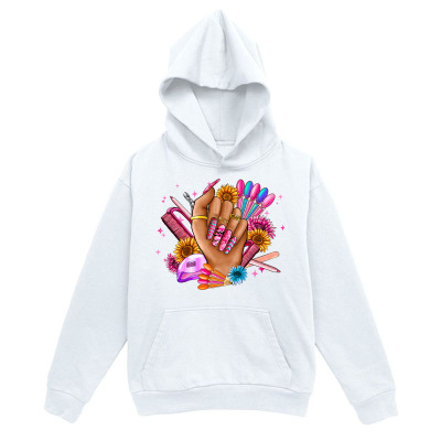 Men's Graphic Hoodie Colorful Artistic Tools With Lipstick Brushes And Creative Painted Hand