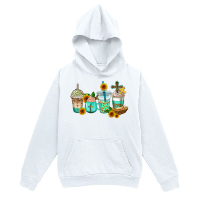 Men's Graphic Hoodie Colorful Sunflower Drinks In Summer With Floral Accents On Hoodie