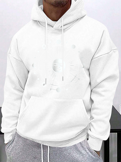Men's Graphic Hoodie Sun Moon02 Print