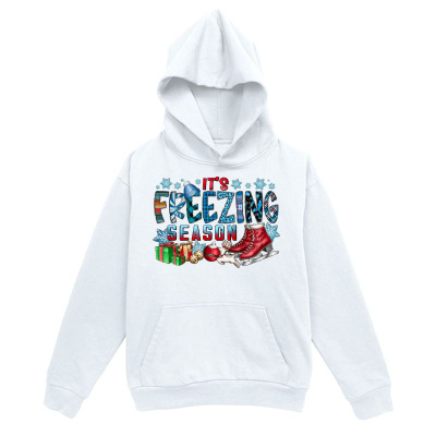 Men's Graphic Hoodie Its Freezing Season With Snowflakes Cold Weather Holiday Mittens