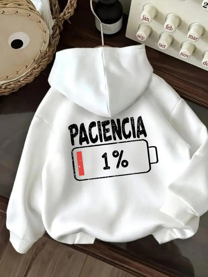 Women's Graphic Hoodie Battery Level Low Icon With Modern Minimalist Outline Graphic