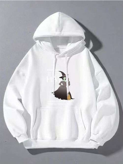 Men's Graphic Hoodie Shining Moonlight With Silhouette Figure Standing Under Tree Hill