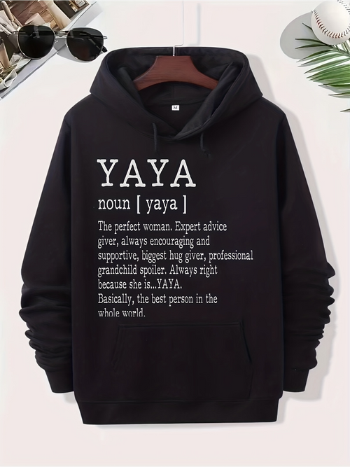 Men's Graphic Hoodie Yaya Noun Expert Advice Always Encouraging Supporting Wonderful Person Hoodie