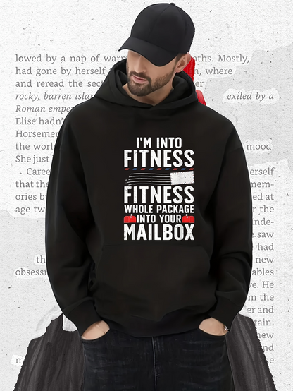 Men's Graphic Hoodie Im Into Fitness Fitness Whole Package Into Your Mailbox Hoodie