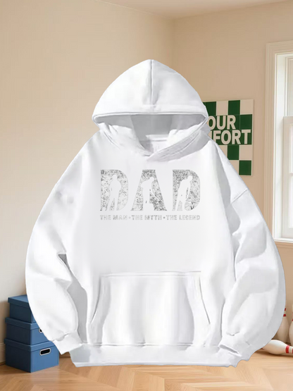 Men's Graphic Hoodie Dad Urban Camouflage Text Graphic Hoodie