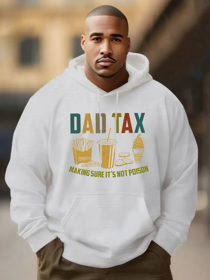 Men's Graphic Hoodie Dadtax French Fries And Burger With Soda And Text