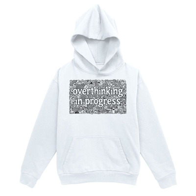Men's Graphic Hoodie Overthinking In Progress Intricate Abstract Floral Pattern Hoodie