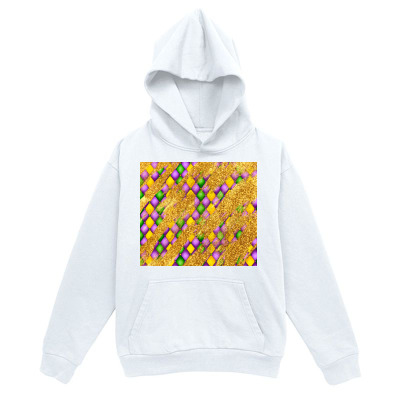 Men's Graphic Hoodie Vibrant Mosaic Patterns With Radiant Golden Light Among Colorful Shapes