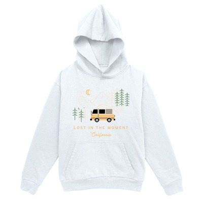 Men's Graphic Hoodie Lost In The Forest With Crescent Moon Pine Trees And Adventure Jeep