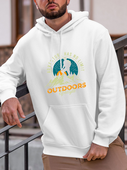 Men's Graphic Hoodie Born To Be Free Under Blue Sky By Campfire Outdoors