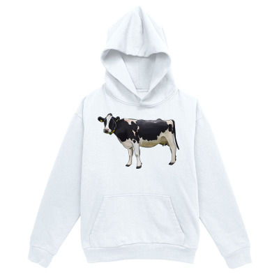 Men's Graphic Hoodie Natural Pasture With Lush Green Grass And Grazing Peaceful Cow