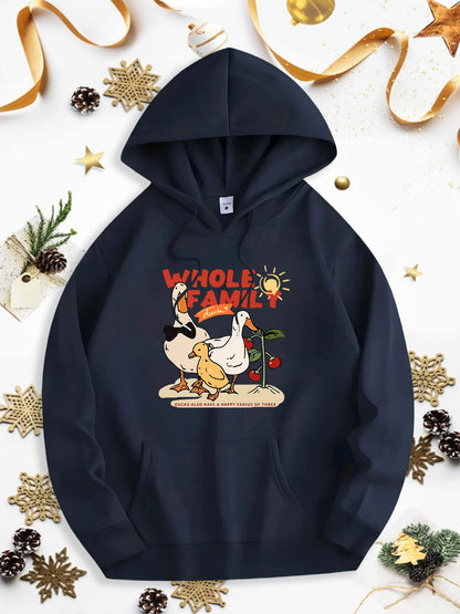 Men's Graphic Hoodie Whole Family Cartoon Chickens And Colorful Lightbulb Among Sand And Leaves Chicken